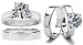 Jewelry : Ashlynn's Polished CZ Solitaire Wedding Ring Set