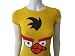 Angry Birds Womens Shirt Yellow Bird Face