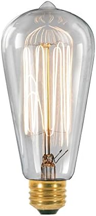 Vintage Edison Light Bulb - 6 Pack - 40w E26 - Model St-64 - Long Lasting Incandescent Light Bulb