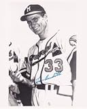 Lew Burdette Autographed/Hand Signed Milwakee Braves 8x10 Photo - Deceased 1957 World Series MVP