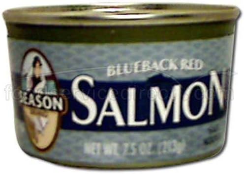 Season Blueback Red Salmon - 7.5 ounce -- 12 per case.