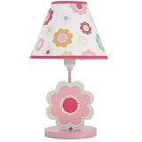 NoJo Pop Petals Lamp and Shade, Pink/White