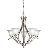Dover Collection Brushed Nickel Five Light Chandelier