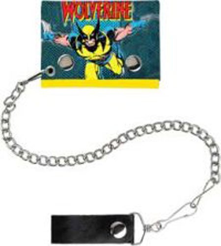  Wolverine X-Men Marvel Comics Page Trifold Wallet With Chain