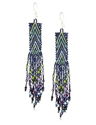 Huichol Crystal Arrow Earrings
