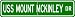 USS MOUNT MCKINLEY LCC 7 Street Sign - Navy
