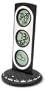 Bedol Three Tier World Time Combo Station/Black, Clock