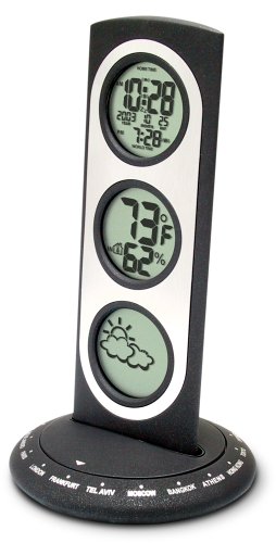Bedol Three Tier World Time Combo Station/Black