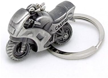 Mini Metal Motorcycle Keychain Keyring Key Chain Hanging Decoration Ornament (Black)