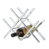 Polished Aluminum X Wine Rack