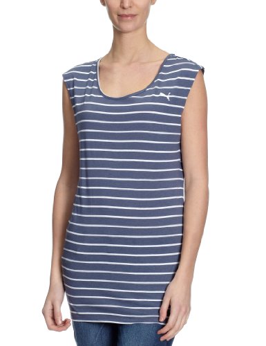 PUMA Damen T-Shirt Striped, nightshadow blue-white, XL, 819179 04 Preisvergleich