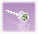 Blomdahl Medical Plastic Earrings - Peridot
