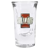 Bergamot Illinois Fighting Illini Fluted Shot Glass Set of 2