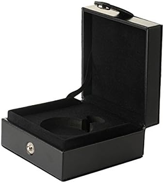 Hydia 90(l)*90(w)*45(h)mm Black Leather Pocket Watch Box, Pack Display Case Gift Box