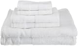Kassatex Rayon from Bamboo Collection 6 Piece Solid Towel Set, White