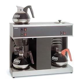 BUNN 04275.0031 Pourover Coffee Brewers with 3 Warmers VPS BLACK by Bunn