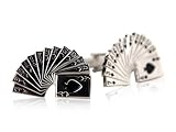 Novelty Gambler Deck Of Cards Silver Cufflinks With Presentation Box