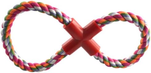 Dogloveit Pet Puppy Cat Dog Toys Single 8 Ring Rope Toy for Pet Dog Cat Training Toys for Dog Cat - Random Color