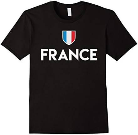Men's FRANCE Soccer T-shirt 2016 Football Team Jersey French Flag Medium Black