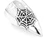 Gothic Sterling Silver Spiderweb Costume Fingertip Armor Claw Ring