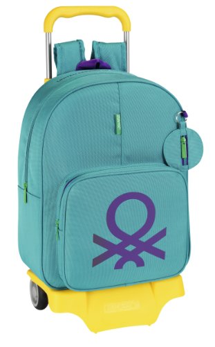 Imagen 1 de Safta 611353160 - Mochila 33 cm con ruedas, diseño Benetton turquesa