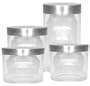 Steeltek 4-Piece Oval Glass Canister Set