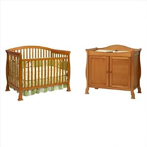 Thompson 4-in-1 Convertible Crib Nursery Set in Oak