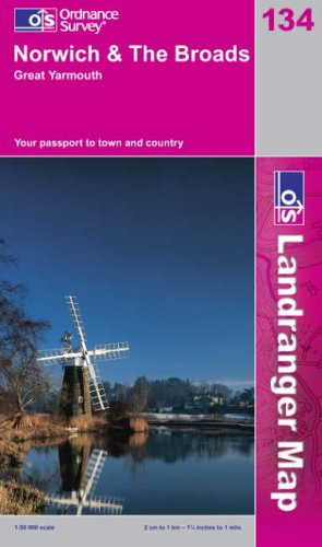 Norwich and the Broads, Great Yarmouth (Landranger Maps)