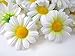 (100) Silk White Gerbera Daisy Flower Heads , Gerber Daisies - 1.75
