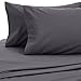 Amazon Brand – Pinzon Signature Cotton Heavyweight Velvet Flannel Sheet Set - King, Graphite