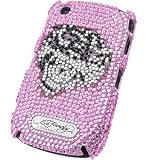 Ed Hardy Crystal Snap-On Back Cover for BlackBerry Curve 8520 8530, Crystal Tiger Pink