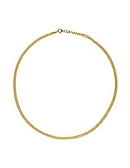 14K Yellow Gold 3 Strands Cable Necklace 18 Inch