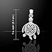 Jewelry Trends Sterling Silver Celtic Turtle Trinity Knot Pendant with 18 Inch Box Chain Necklace
