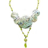 Abalone Shell & Lime Green Pearl Necklace 410GfFSn62L. SL160 Abalone Shell & Lime Green Pearl Necklace