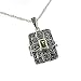 Antiqued Marcasite and Peridot Photo Locket