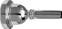 Woodwind & Brasswind Small Shank Trombone Mouthpiece in Silver (Standard)