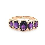 9ct Rose Gold Ladies Amethyst Ring Size Q Free Delivery Finger Sizes L To Z Available