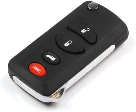 ARANA Uncut Folding Flip Remote Key Shell Case for 2002-2004 Jeep Liberty 4 Buttons