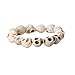 JQUEEN White,Howlite Turquoise Skull Beads Buddhist Prayer Bracelet Mala