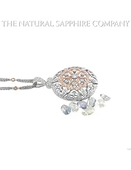 18K Rose White Gold Nacklace with 7 Crystals 13.83ct and 131 Dia 1.31ct. Total