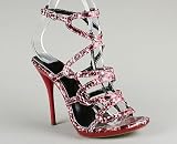 Snake Print Cut-Out Design Heel