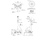浴室用混合栓スプレーシャワー寒冷地用　３６０×２２５　　ＴＯＴＯ