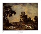 Fox Hunting in Full Cry Art Poster Print by James Seymour, 30x25