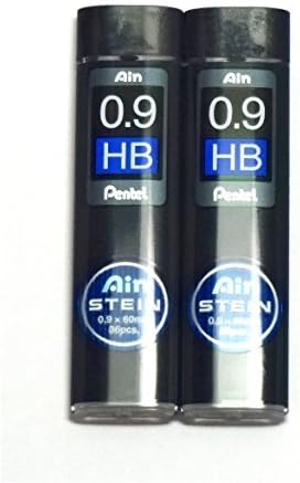 Pentel Ain Pencil Leads 0.9 mm HB, 36 Leads X 2 Pack/total 72 Leads (Japan Import) [Komainu-Dou Original Package]