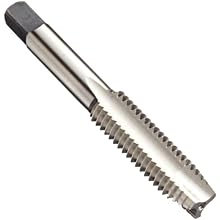 Union Butterfield 1585(UNC)/1585(UNF) High-Speed Steel Spiral Point Tap, Relieved Style, Uncoated (Bright) Finish, Round Shank with Square End