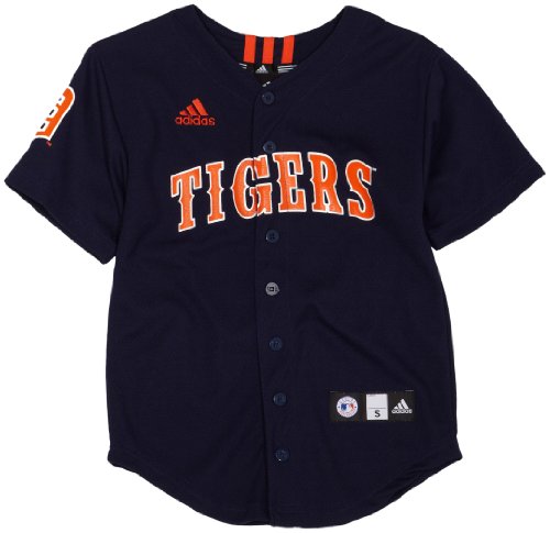 MLB Boys' Detroit Tigers Screen Print Baseball Jersey, Dark Navy, Medium