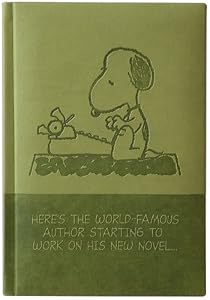 Peanuts Snoopy "World Famous Author" Green Journal Diary, Fully Embossed