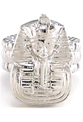 Pharaoh Ring New Silver Color Stretch Band Egyptian Medusa