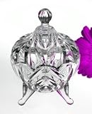 PAVONE COLLECTION CRYSTAL BOX - PAVONE COLLECTION CRYSTAL FOOTED BOX WITH COVER