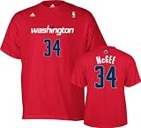 JaVale McGee adidas Red Name and Number Washington Wizards T-Shirt